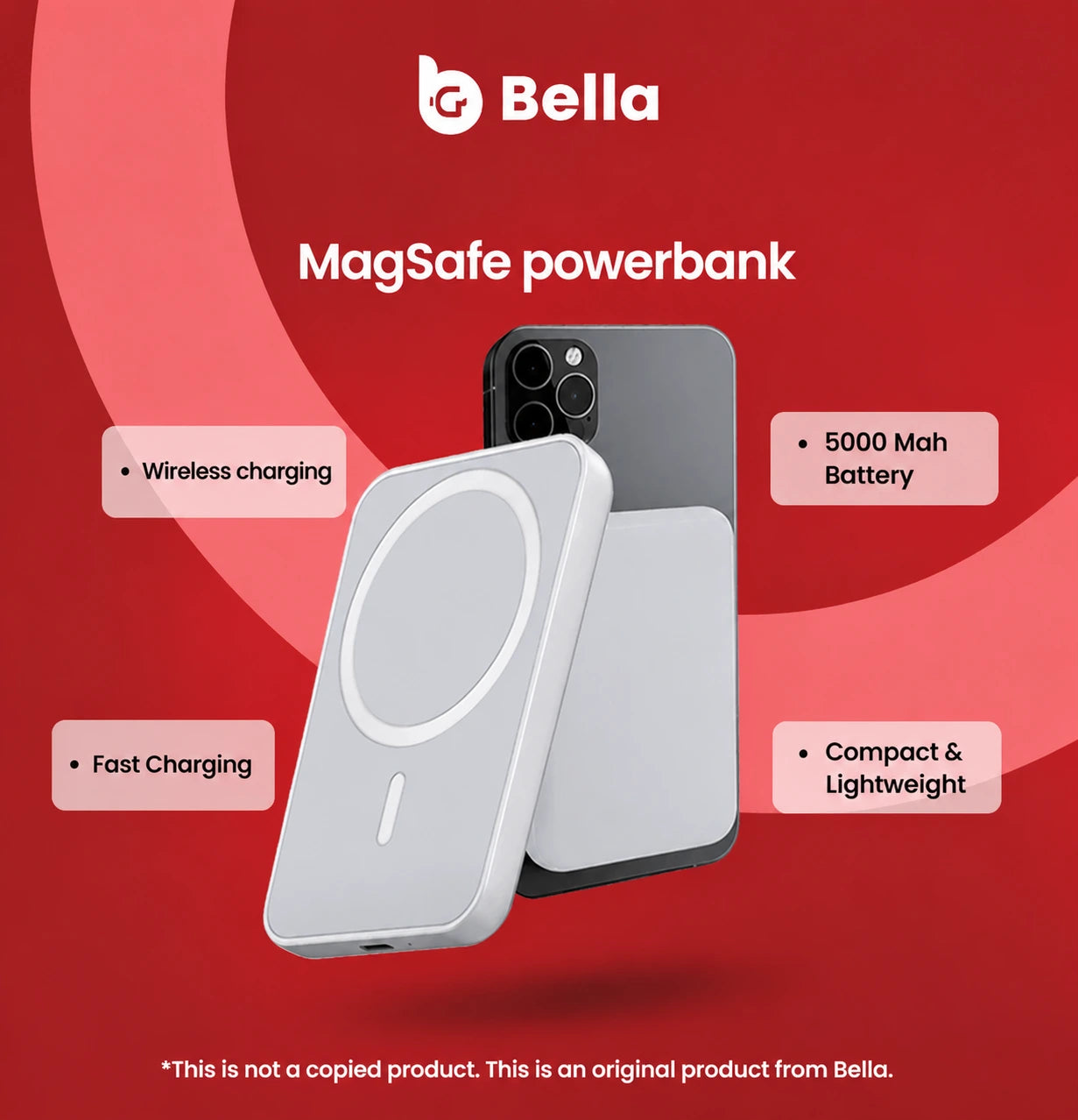 Bella MagSafe Wireless 5000mAh PowerBank