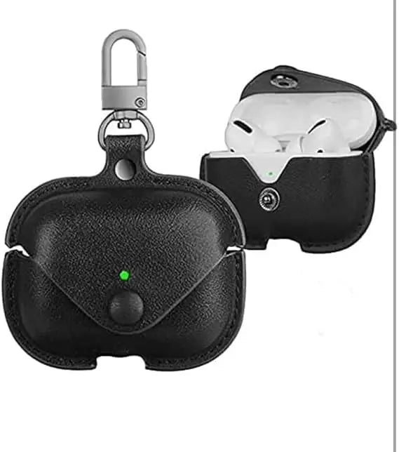 Leather AirPods Pro Case Cover with Keychain